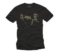 Makaya Vintage Cult T-Shirt pour Homme Pulp Fiction Noir Taille M