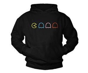 Makaya Vintage Gamer Sweat à Capuche Homme - Retro Gaming Sweatshirt Man Garcon Enfant Fille Femme Cadeau Noir S
