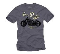 Makaya Vintage T-Shirt Moto Homme Live to Ride