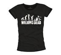 Makaya Walking Dead T-Shirt Femme Zombie Evolution Noir S