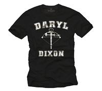 Makaya Walking Dead T-Shirt Homme Daryl Dixon Noir XXL