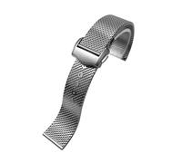 MAKAZHZZRM Bracelet de chaîne en Acier Titane 20 mm adapté au Bracelet de Montre Fit for Omega 007 Seamaster Diver 300, Bracelet de Remplacement en Acier Inoxydable milanais