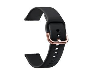 MAKAZHZZRM Bracelet de montre connectée Fit For Zeblaze GTR 3 Pro, 20 mm, 22 mm, en silicone, compatible Fit For Zeblaze Stratos 3 2/Ares 3 Pro/Btalk 2/3 Pro/3 Plus/GTS 3 2(Black rose,22mm)