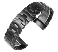 MAKAZHZZRM Bracelet de montre en acier inoxydable for homme Fit For Panerai Pam441 Pam111, noir et argent, accessoire for bracelet de montre Arc, 22-24 mm(Black,24mm)