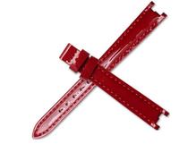 MAKAZHZZRM Bracelet de Montre en Cuir véritable adapté for Tissot 1853, Doux et Confortable, concave-Convexe, 12mm(Red(2)-No)