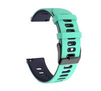 MAKAZHZZRM Bracelet en silicone for Samsung Gear S3 Frontier 20 mm 22 mm, compatible Fit For Samsung Galaxy Watch 42 mm 46 mm/3 41 mm 45 mm/Active 1/S2(Mint black,22mm)