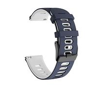 MAKAZHZZRM Bracelet en silicone for Samsung Gear S3 Frontier 20 mm 22 mm, compatible Fit For Samsung Galaxy Watch 42 mm 46 mm/3 41 mm 45 mm/Active 1/S2(Navyblue white,20mm)