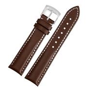 MAKAZHZZRM Bracelets de montre compatibles Fit For les modèles Breitling Aviation Timing 1 Series AB0120 Avengers V17311 Blackbird en cuir(Brown white-steel,20mm)