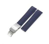 MAKAZHZZRM Convient au bracelet Fit For Longines Conquest 21 mm Fit For boucle déployante en caoutchouc et outil de plongée en silicone L3.742/781, accessoires de sport for hommes(Blue-Steel-Z10)