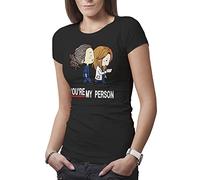 Makdi Greys Anatomy You are My Person T-Shirt Femme Noir Size L