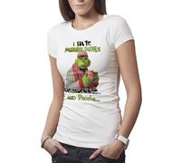 Makdi i Hate People menchen and Mornings and Morning People T-Shirt Femme Blanc Size M