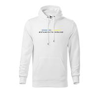 Makdi Stand with Ukraine Fight Like Ukrainians Zelensky Sweat A Capucha Blanc Unisex Size L