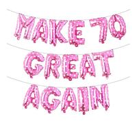 MAKE 70 GREAT AGAIN Bannière de ballons à paillettes - Décorations amusantes pour 70e anniversaire et anniversaire de mariage pour homme et femme - Fournitures de fête et cadeaux (Faites 70 superbes