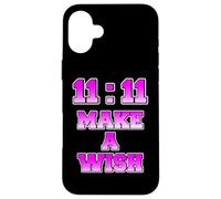 Make a Wish 11:11 La Loi de l'attraction manifeste en Violet Coque pour iPhone 16 Plus