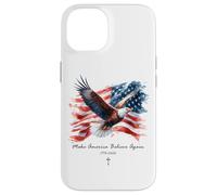 Make America Believe Again - Vintage Watercolor Eagle 1776 Coque pour iPhone 14