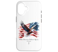 Make America Believe Again - Vintage Watercolor Eagle 1776 Coque pour iPhone 16