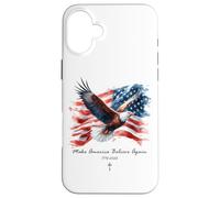 Make America Believe Again - Vintage Watercolor Eagle 1776 Coque pour iPhone 16 Plus