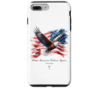 Make America Believe Again - Vintage Watercolor Eagle 1776 Coque pour iPhone 7 Plus/8 Plus