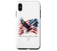 Make America Believe Again - Vintage Watercolor Eagle 1776 Coque pour iPhone XS Max