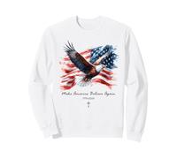 Make America Believe Again - Vintage Watercolor Eagle 1776 Sweatshirt