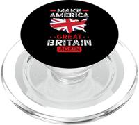 Make America Great Britain Again Funny USA Map British Flag PopSockets PopGrip pour MagSafe