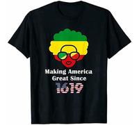 Make America Great Since 1619 Project 400 Years Needle Funny Men T-Shirt Black S
