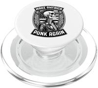 Make America Punk Again Vintage Mohawk Squelette Rock Seal PopSockets PopGrip pour MagSafe