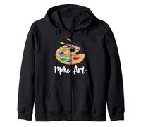 Make Art Love Palette T-Shirts drôles pour Femmes Artist Love Sweat à Capuche