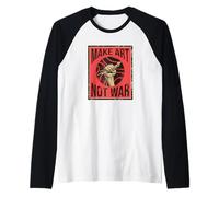 Make Art Not War Artiste Pacifique Peace Painter Hippie Manche Raglan