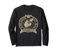 Make Coffee Not War Barista Classic Vintage Peace Advocate Manche Longue