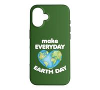Make Everyday Earth Day Love Planet Heart Anti-déchets Coque pour iPhone 16