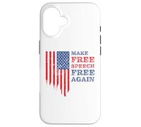 Make Free Speech Free Again: First Amendment Conservative Coque pour iPhone 16
