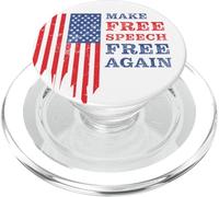 Make Free Speech Free Again: First Amendment Conservative PopSockets PopGrip pour MagSafe