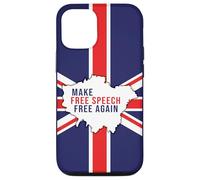 Make Free Speech Free Again: UK Flag Conservative Coque pour iPhone 12/12 Pro
