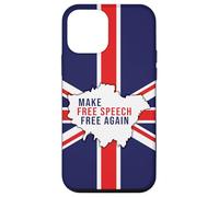 Make Free Speech Free Again: UK Flag Conservative Coque pour iPhone 12 Mini