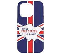 Make Free Speech Free Again: UK Flag Conservative Coque pour iPhone 15 Pro