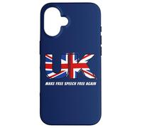 Make Free Speech Free Again: UK Flag Conservative Coque pour iPhone 16