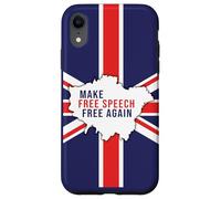 Make Free Speech Free Again: UK Flag Conservative Coque pour iPhone XR