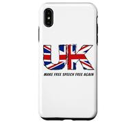 Make Free Speech Free Again: UK Flag Conservative Coque pour iPhone XS Max
