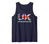 Make Free Speech Free Again: UK Flag Conservative Débardeur