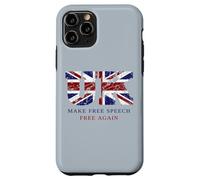 Make Free Speech Free Again: UK Flag Conservative Grunge Coque pour iPhone 11 Pro