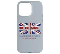 Make Free Speech Free Again: UK Flag Conservative Grunge Coque pour iPhone 15 Pro Max