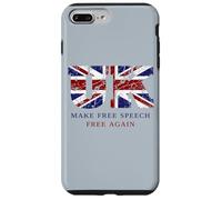 Make Free Speech Free Again: UK Flag Conservative Grunge Coque pour iPhone 7 Plus/8 Plus