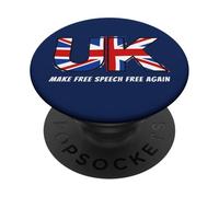 Make Free Speech Free Again: UK Flag Conservative PopSockets PopGrip Adhésif
