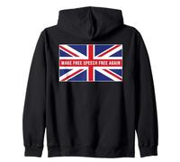 Make Free Speech Free Again: UK Flag Conservative Sweat à Capuche