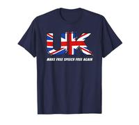 Make Free Speech Free Again: UK Flag Conservative T-Shirt