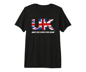 Make Free Speech Free Again: UK Flag Conservative T-Shirt Haut de Gamme