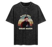 Make Hell Great Again Vintage Unisex T-Shirt Black Mens Top Tee S
