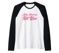 Make Hummus Not War - Peace Middle East Foodie Vegan Manche Raglan
