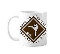 Make In Thaïlande Boxe Art Illustration Mug poterie Céramique Café Porcelaine